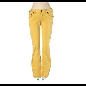 Vintage Free People yellow jeans